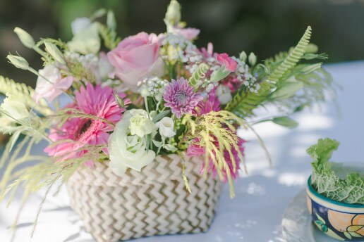 Flowers on table