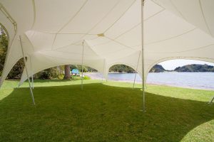 11.5 x 8.5m Capri Marquee on Beach